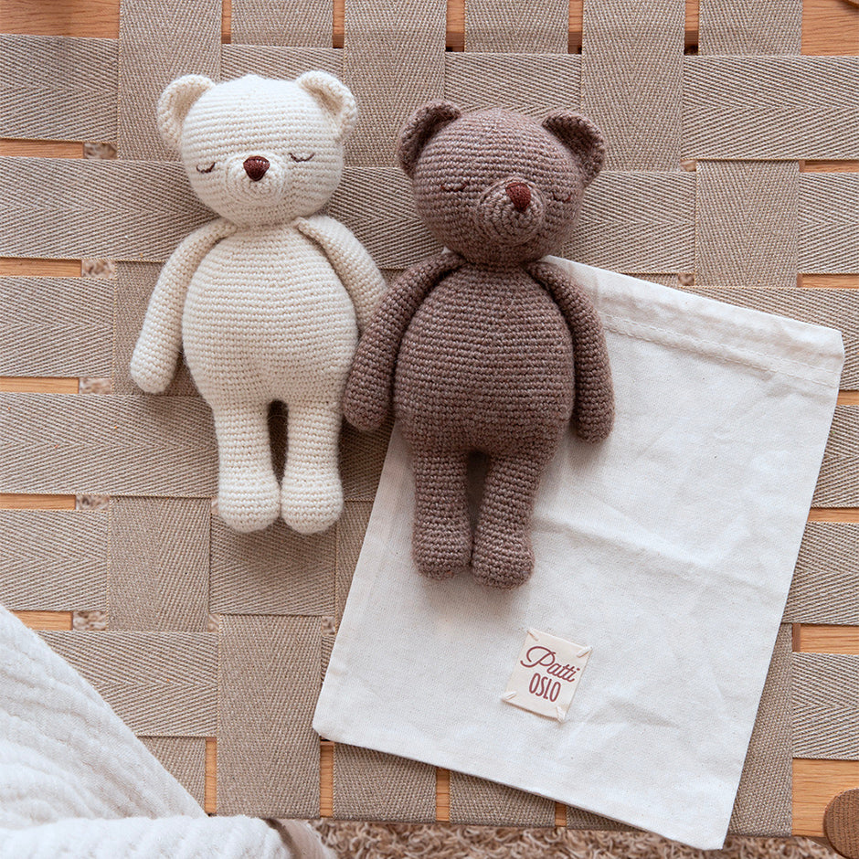 Patti Oslo Norge Bjørn Kosebamse | Ull Organic Soft Toys