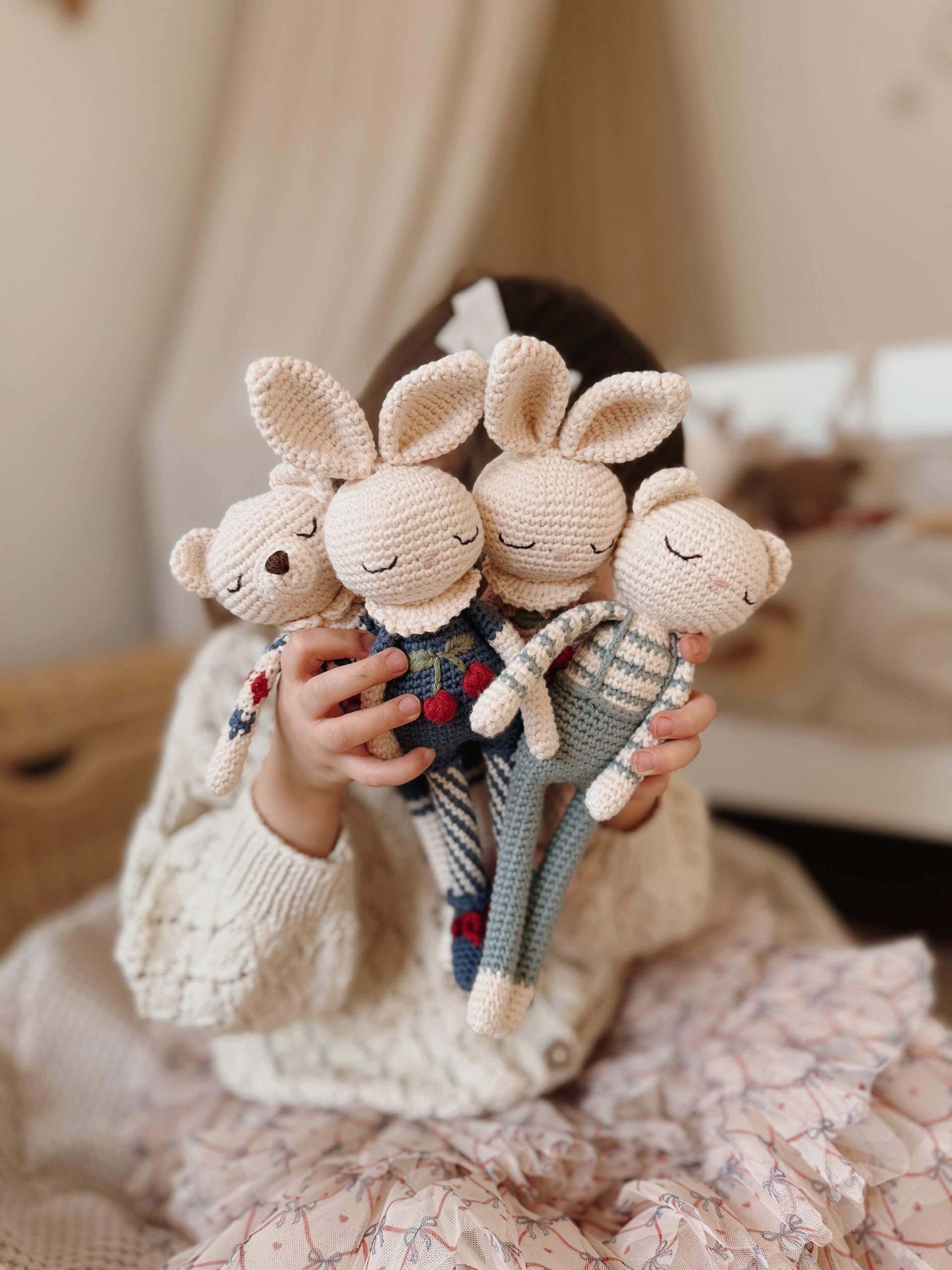 Patti Oslo Norge Britney Kaninen Kosebamse | baby blue Organic Soft Toys