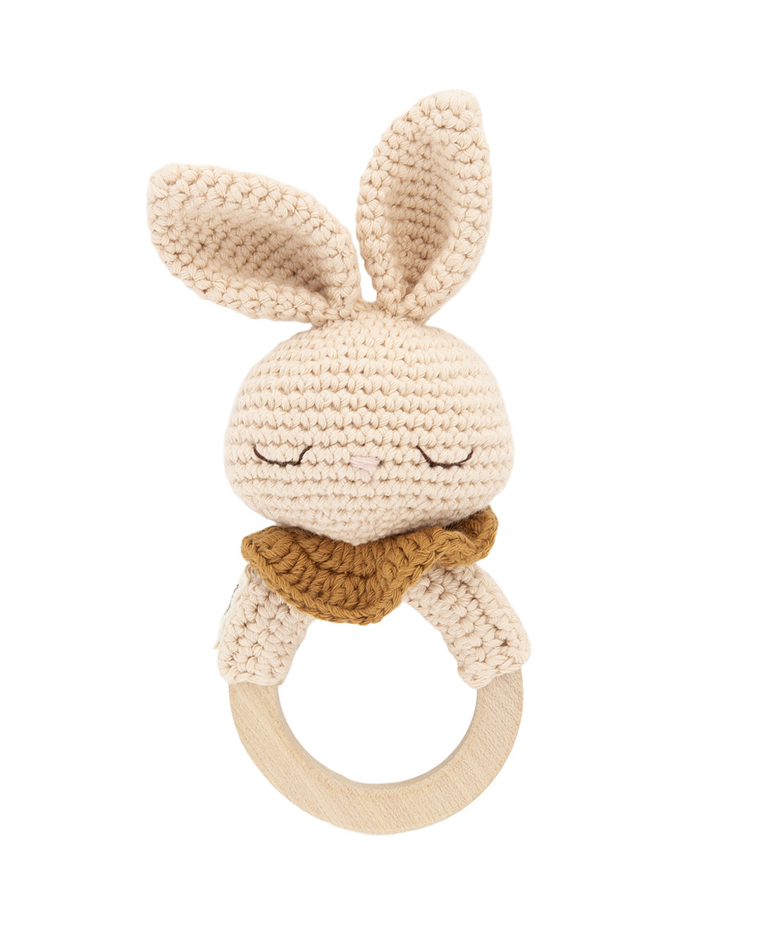 Patti Oslo Norge Britney the Bunny Teething Ring I ecru Teething Rings & Rattles & Baby Gym Toys