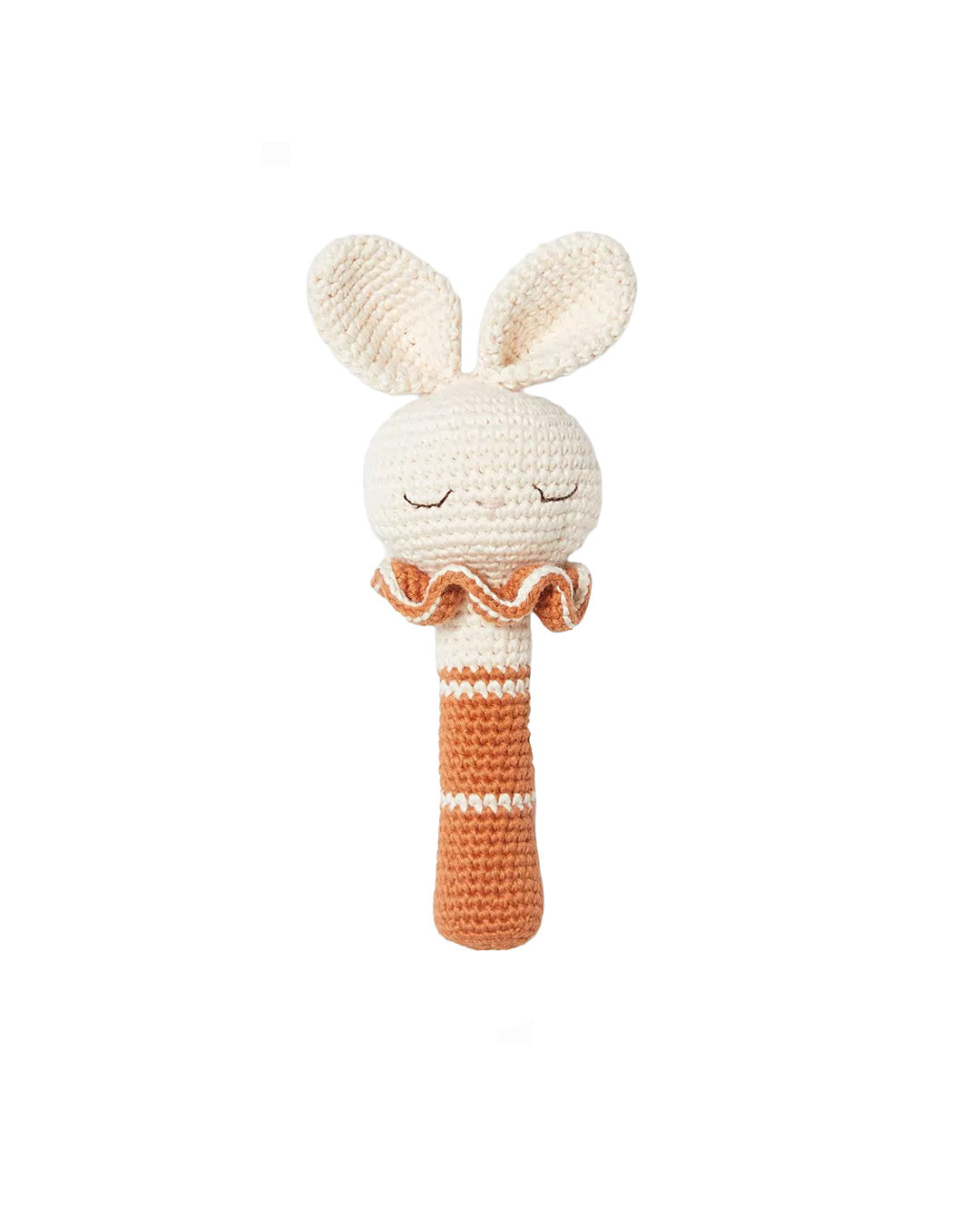 Patti Oslo Norge Bunny Rattle | terracotta with bell Teething Rings & Rattles & Baby Gym Toys