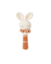 Patti Oslo Norge Bunny Rattle | terracotta with bell Teething Rings & Rattles & Baby Gym Toys