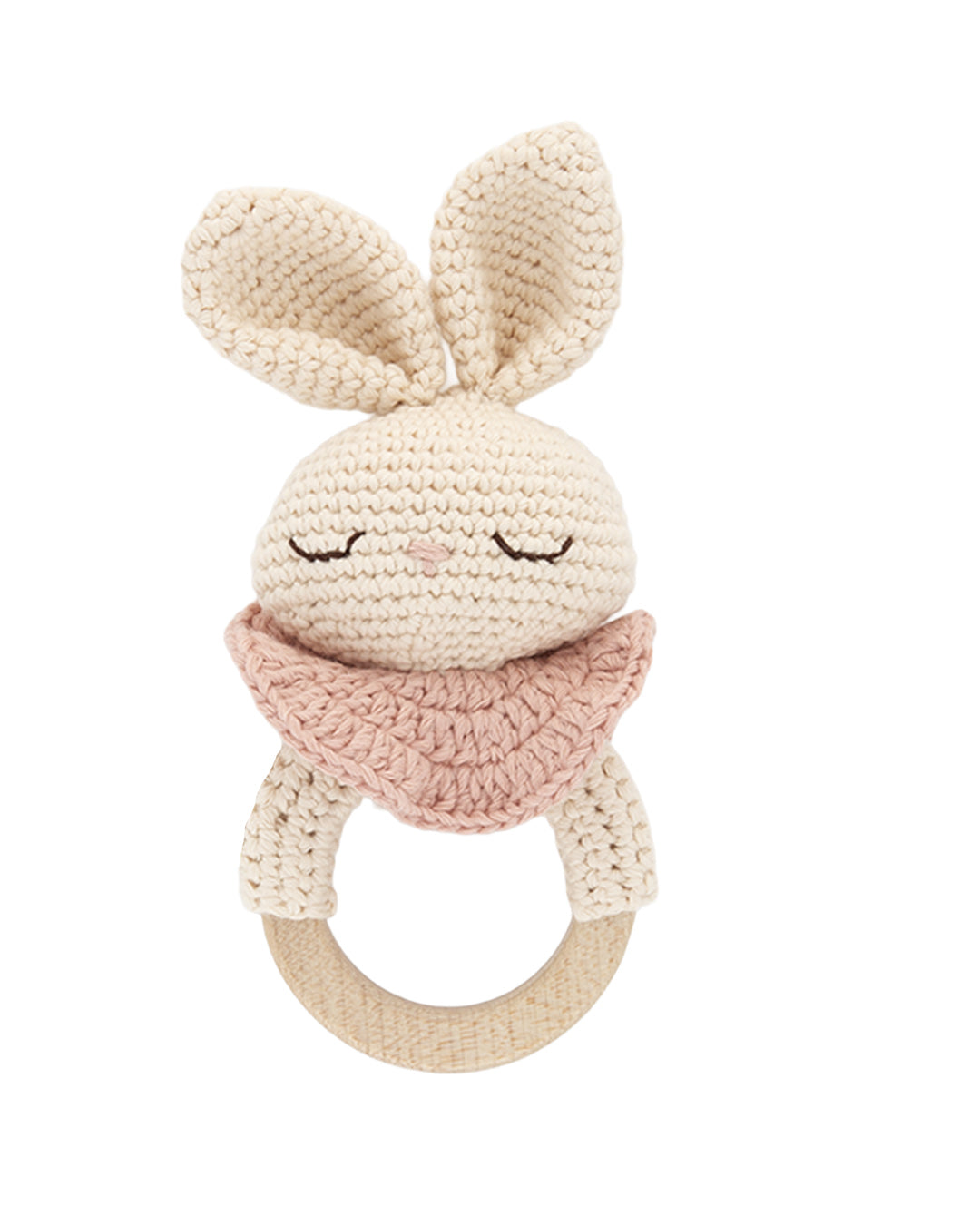 Patti Oslo Norge Bunny the Teething Ring I rosa Teething Rings & Rattles & Baby Gym Toys