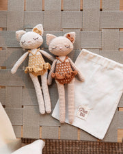 Patti Oslo Norge Camille Huskatten – Håndlagde Kosebamse - Økologisk Bomull Organic Soft Toys