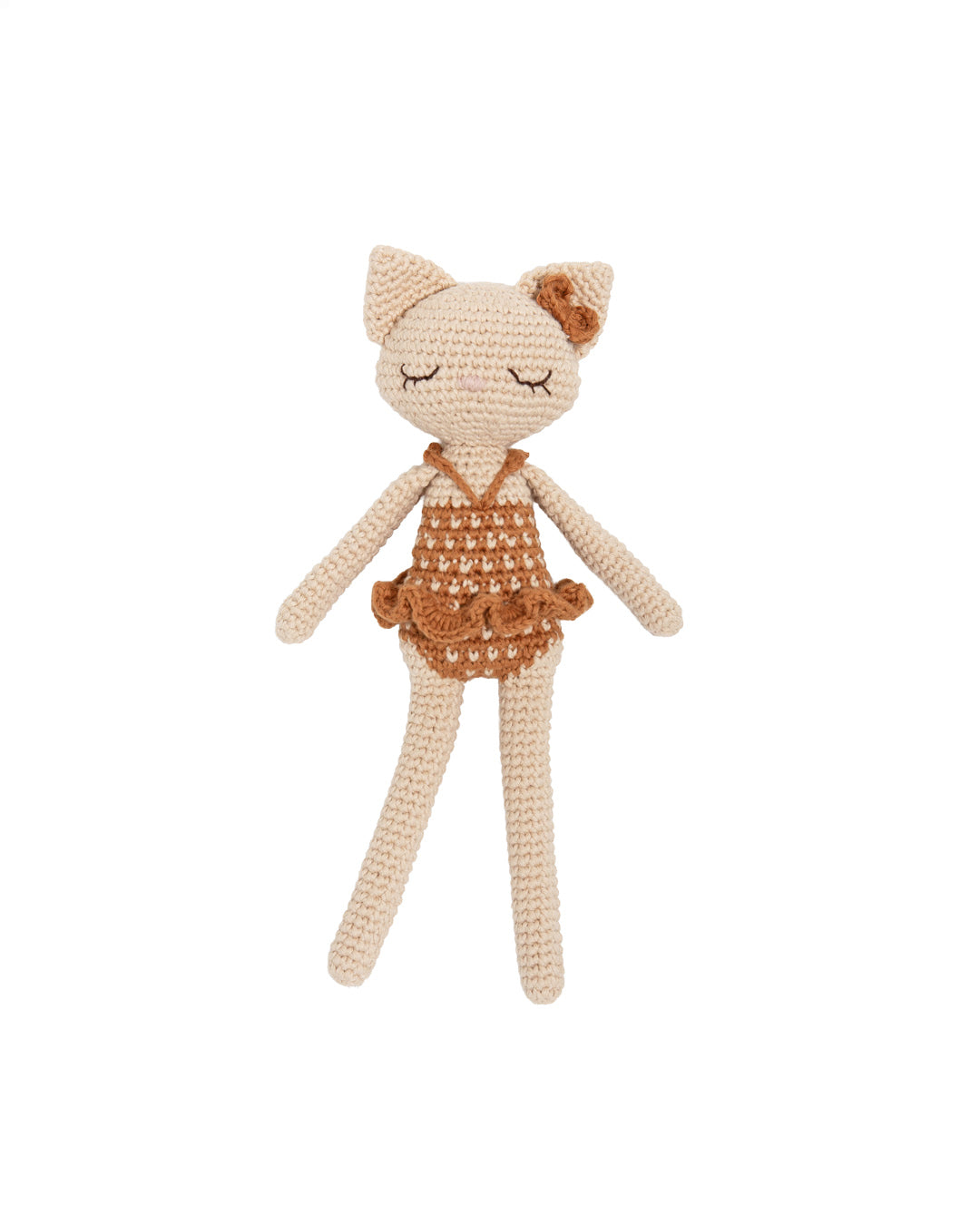 Patti Oslo Norge Camille Huskatten Kosebamse | saddle brown Organic Soft Toys