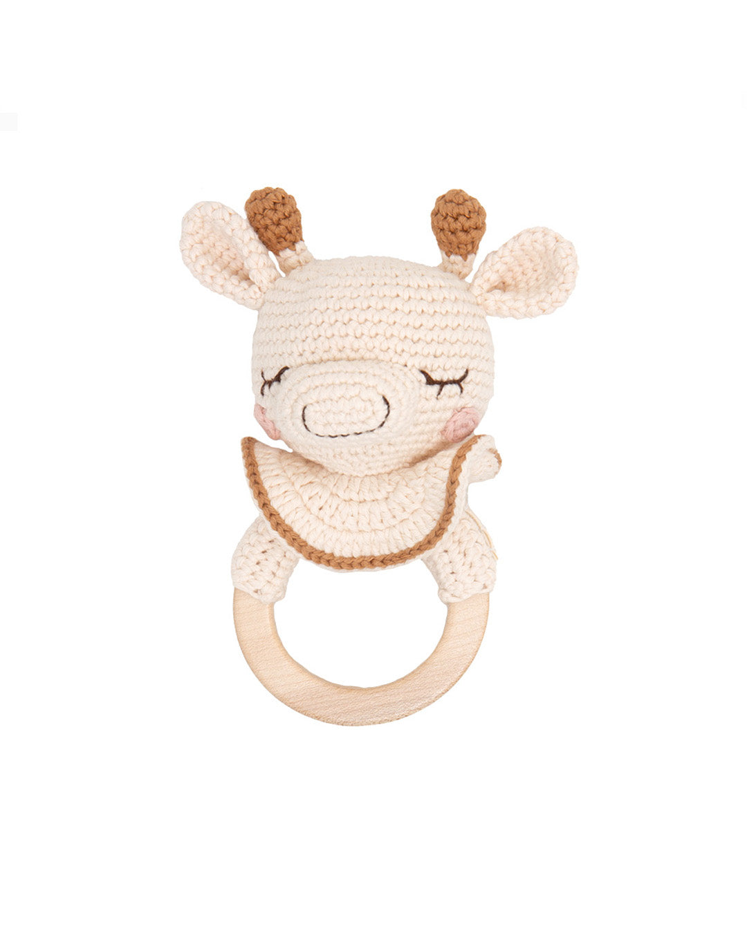 Patti Oslo Norge Goldie the Giraffe Teething Ring I caramel Teething Rings & Rattles & Baby Gym Toys