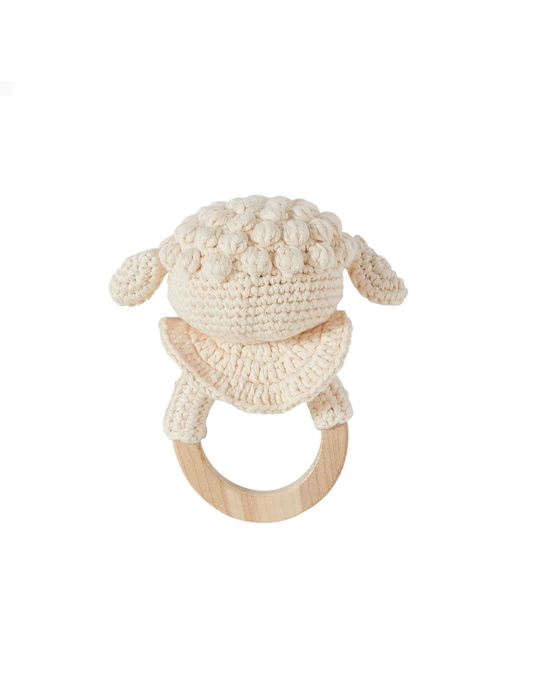 Patti Oslo Norge Lamb the Teething Ring | ecru with bell Teething Rings & Rattles & Baby Gym Toys