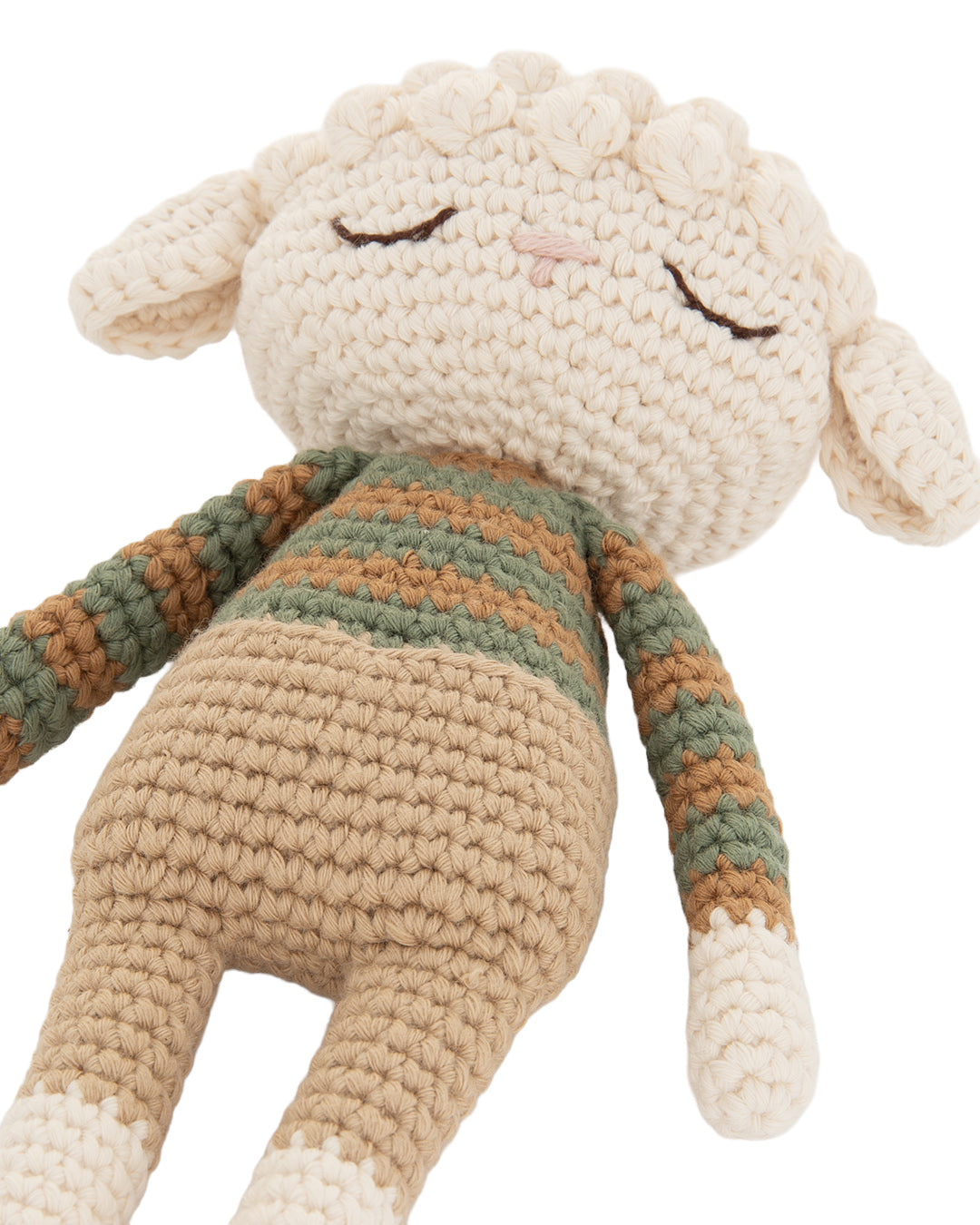 Patti Oslo Norge Lara Lamb | caramel striped sweater Organic Soft Toys