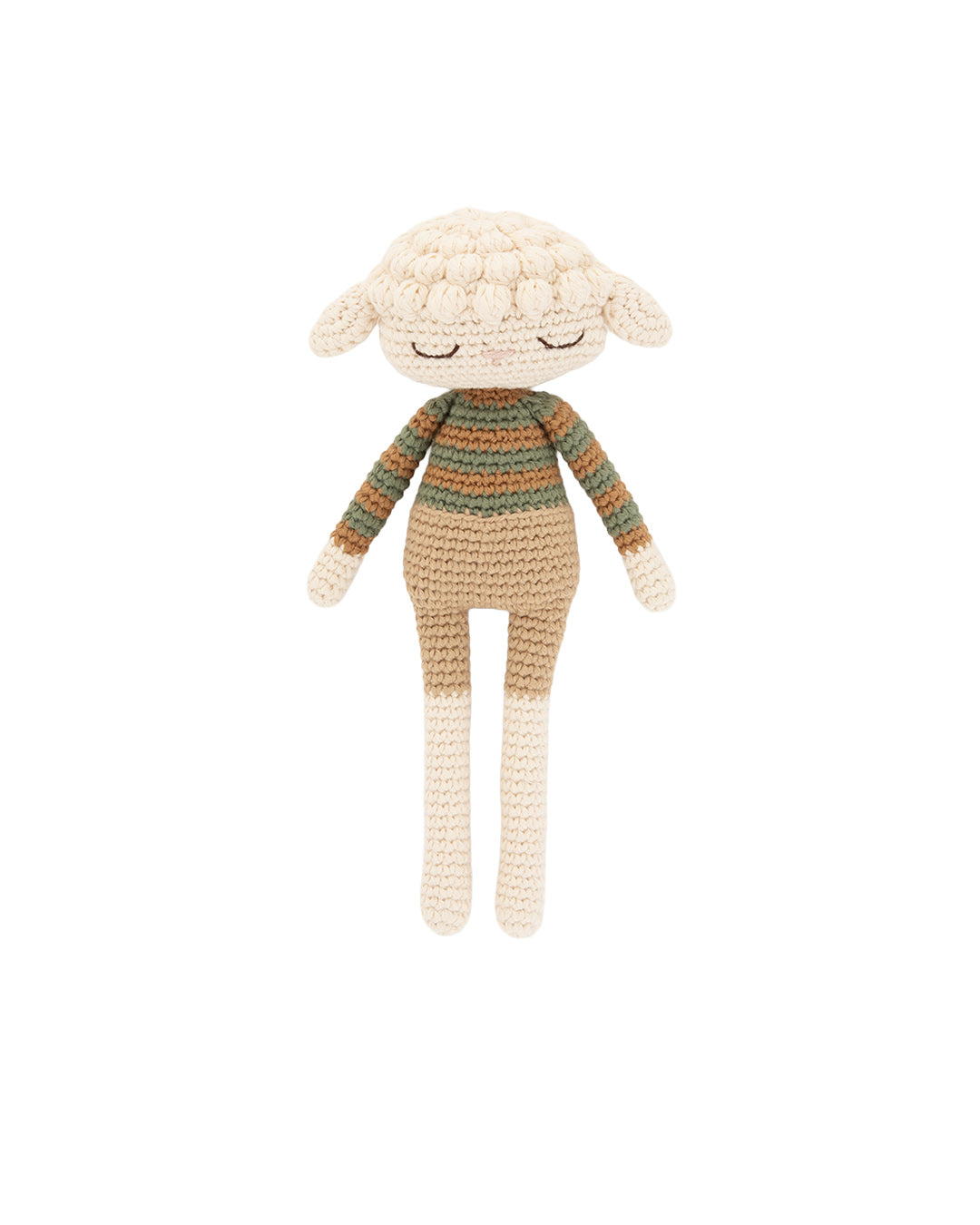 Patti Oslo Norge Lara Lamb | caramel striped sweater Organic Soft Toys
