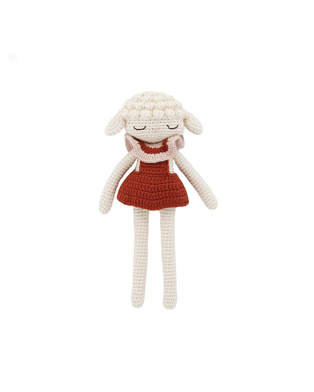 Patti Oslo Norge Luna Lam Kosebamse | rosa striped collar Organic Soft Toys