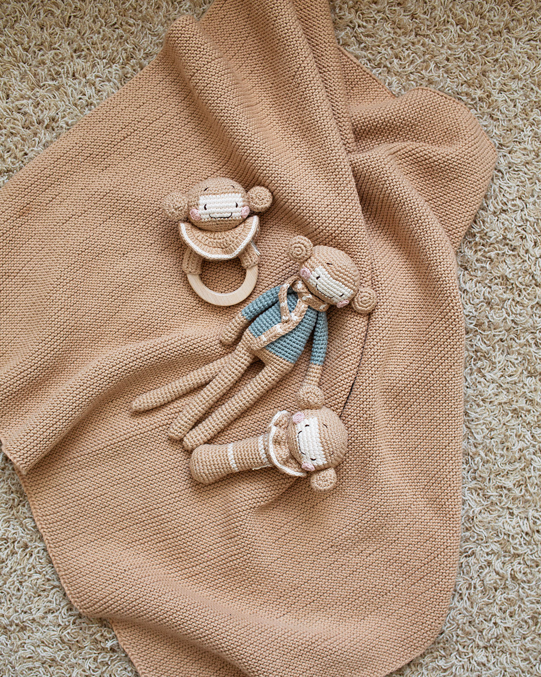 Patti Oslo Norge Marius the Monkey Rattle Teething Rings & Rattles & Baby Gym Toys