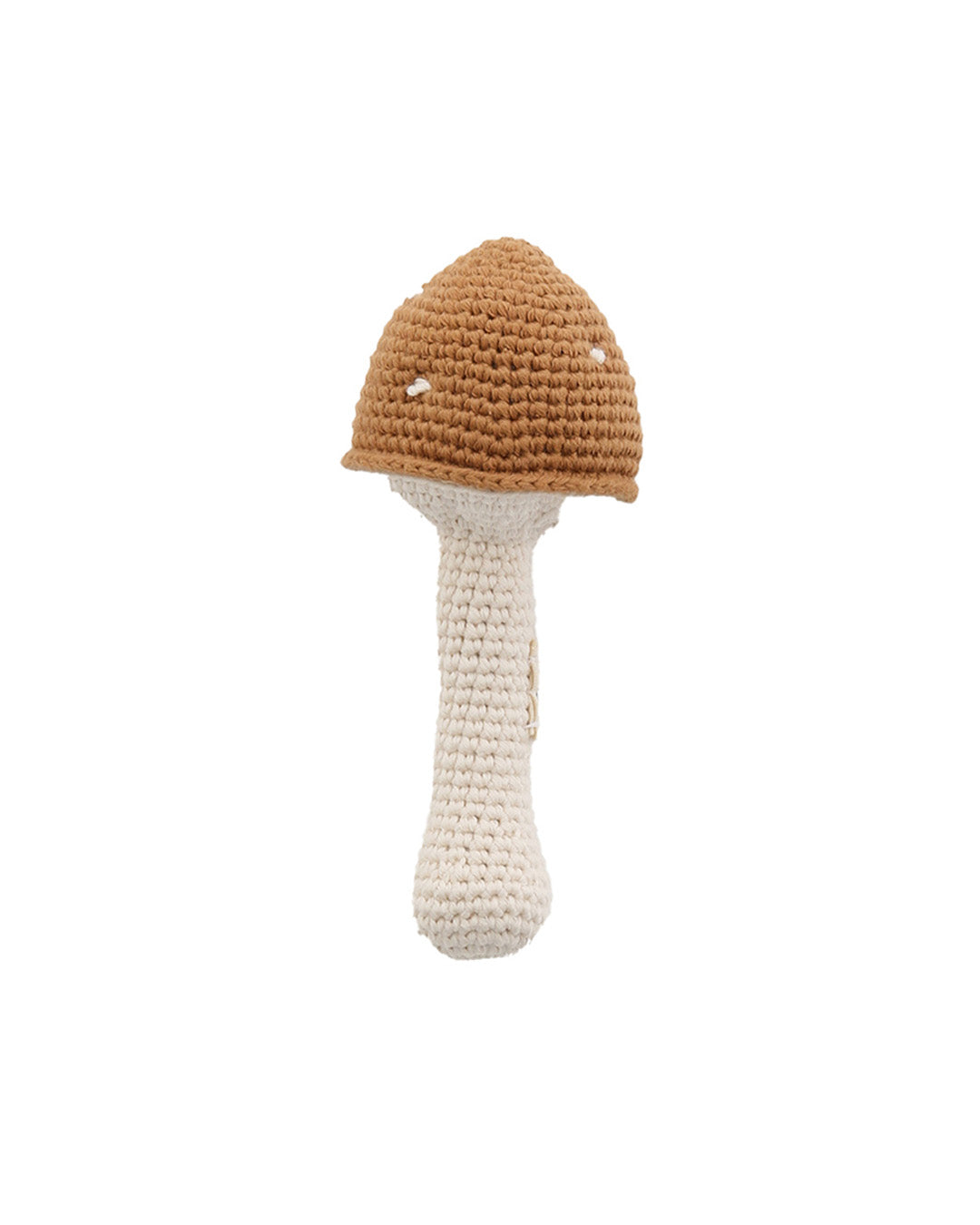 Patti Oslo Norge Mushroom Rattle caramel | with bell Teething Rings & Rattles & Baby Gym Toys