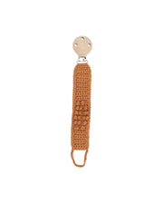 Patti Oslo Norge Pacifier Clip Organic Cotton | caramel Pacifier Clips