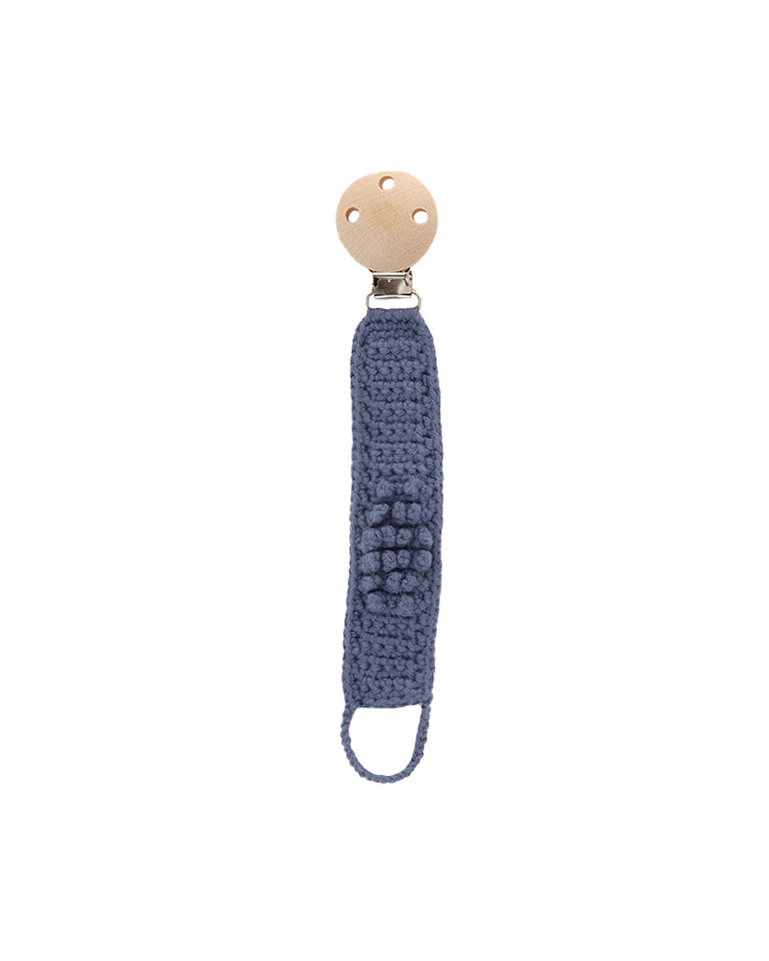 Patti Oslo Norge Pacifier Clip Organic Cotton | indigo Pacifier Clips