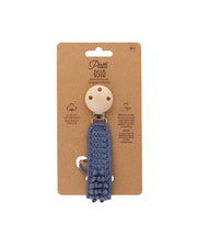 Patti Oslo Norge Pacifier Clip Organic Cotton | indigo Pacifier Clips