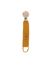 Patti Oslo Norge Pacifier Clip Organic Cotton | ochre Pacifier Clips