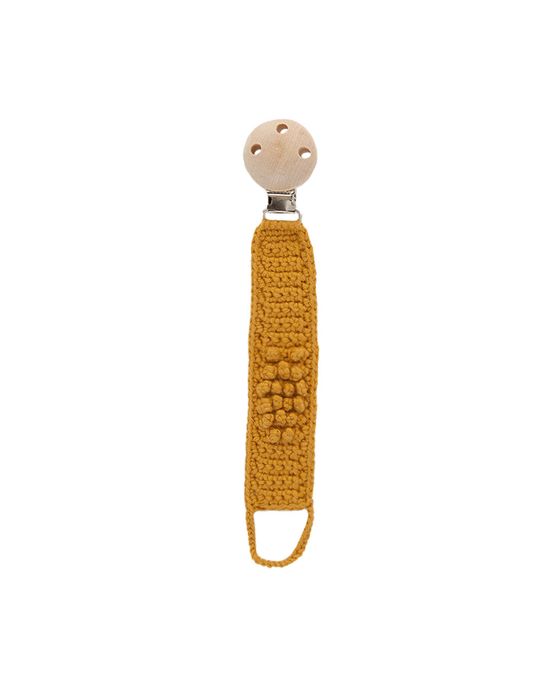 Patti Oslo Norge Pacifier Clip Organic Cotton | ochre Pacifier Clips