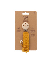 Patti Oslo Norge Pacifier Clip Organic Cotton | ochre Pacifier Clips