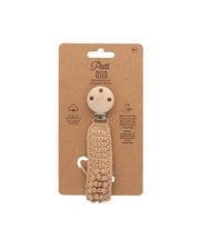 Patti Oslo Norge Pacifier Clip Organic Cotton | sand Pacifier Clips