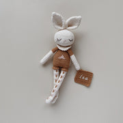 Patti Oslo Norge Personalised Bonnie Bunny | rosa flower tights Organic Soft Toys