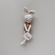 Patti Oslo Norge Personalised Bonnie Bunny | rosa flower tights Organic Soft Toys