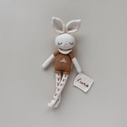 Patti Oslo Norge Personalised Bonnie Bunny | rosa flower tights Organic Soft Toys