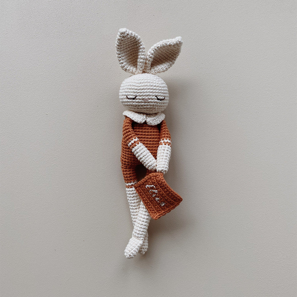 Patti Oslo Norge Personalised Bunny | terracotta Organic Soft Toys
