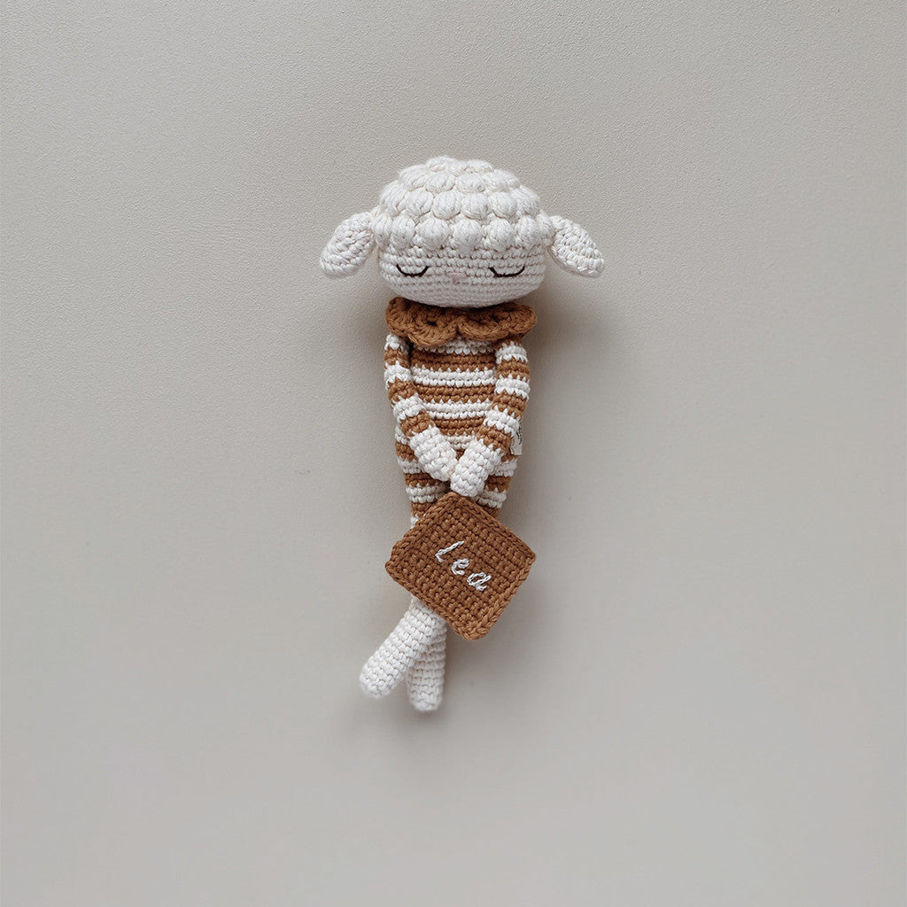 Patti Oslo Norge Personalised Lea Lamb I caramel Organic Soft Toys