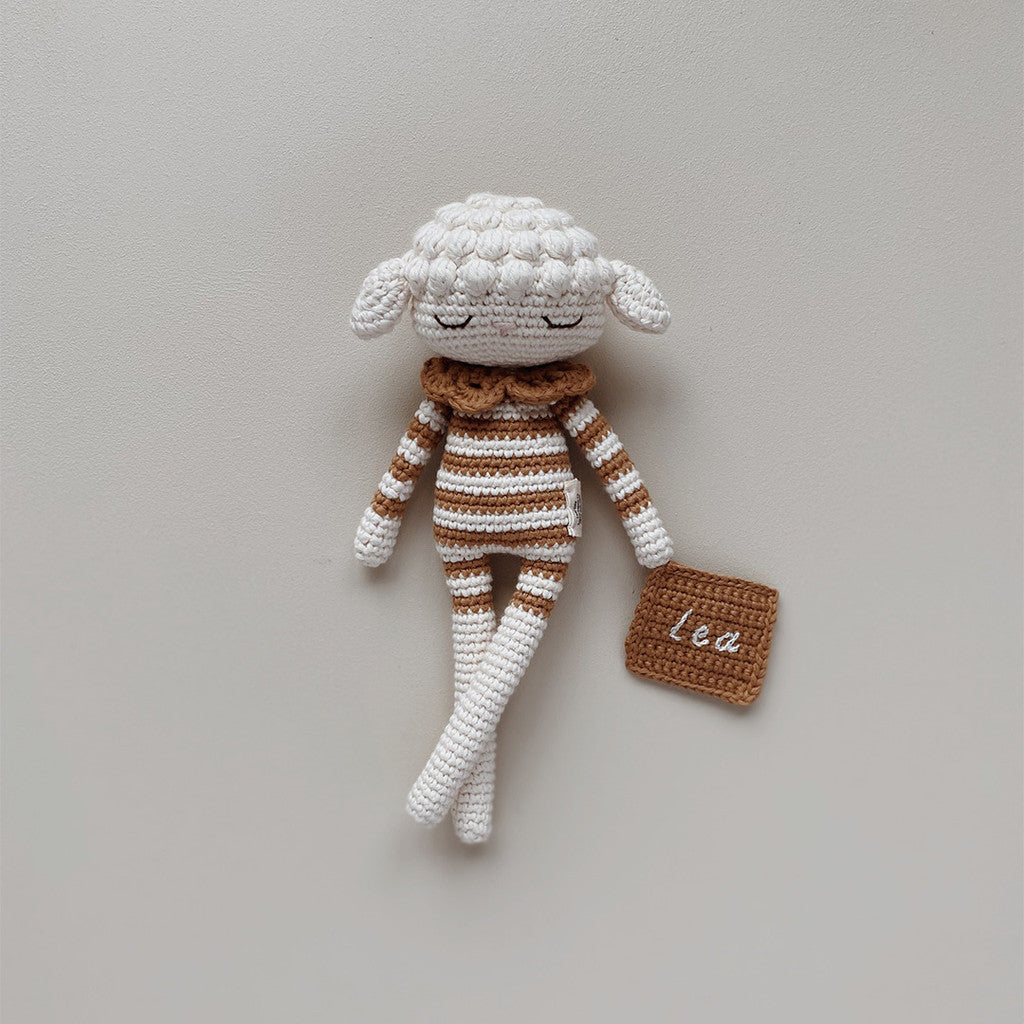 Patti Oslo Norge Personalised Lea Lamb I caramel Organic Soft Toys