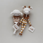 Patti Oslo Norge Personalised Lea Lamb I caramel Organic Soft Toys