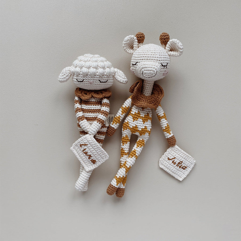 Patti Oslo Norge Personalised Lea Lamb I caramel Organic Soft Toys