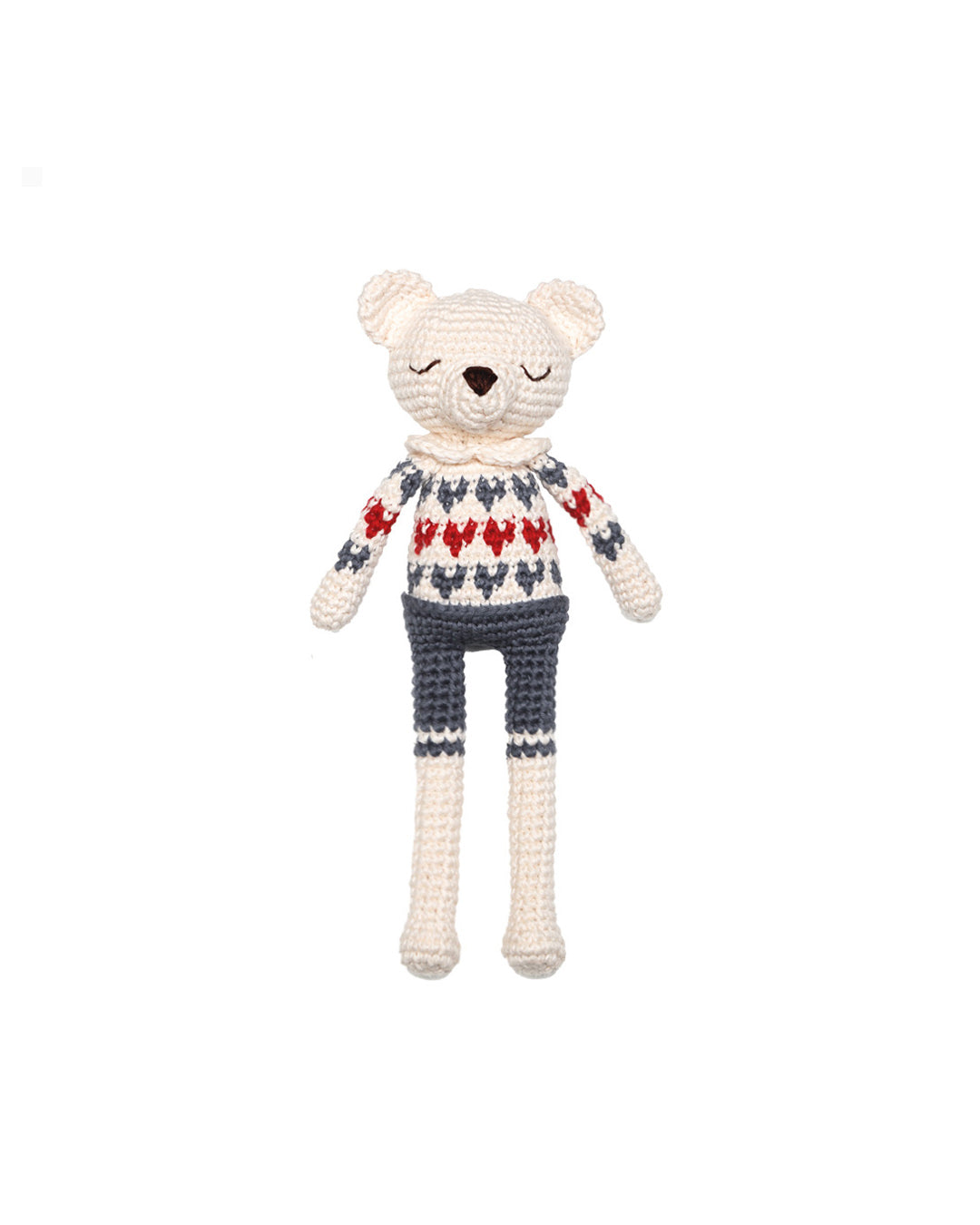 Patti Oslo Norge Polar Bear Heart Sweater Organic Soft Toys