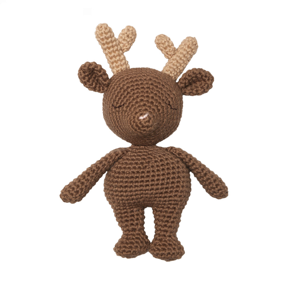 Patti Oslo Norge Reinsdyr Mini Kolleksjon I brun Organic Soft Toys Brown