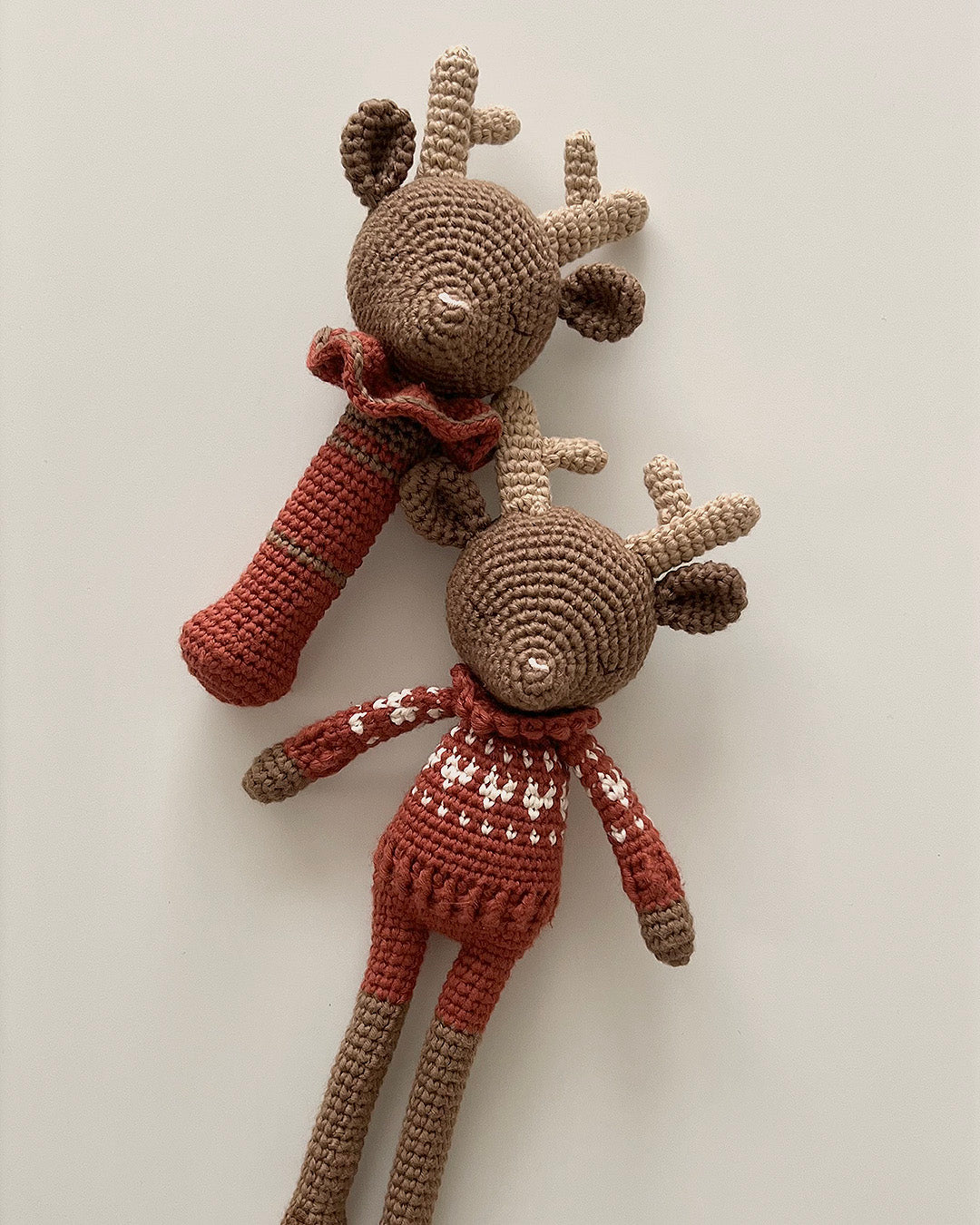 Patti Oslo Norge Robin Reindeer I hearts sweater brown Organic Soft Toys