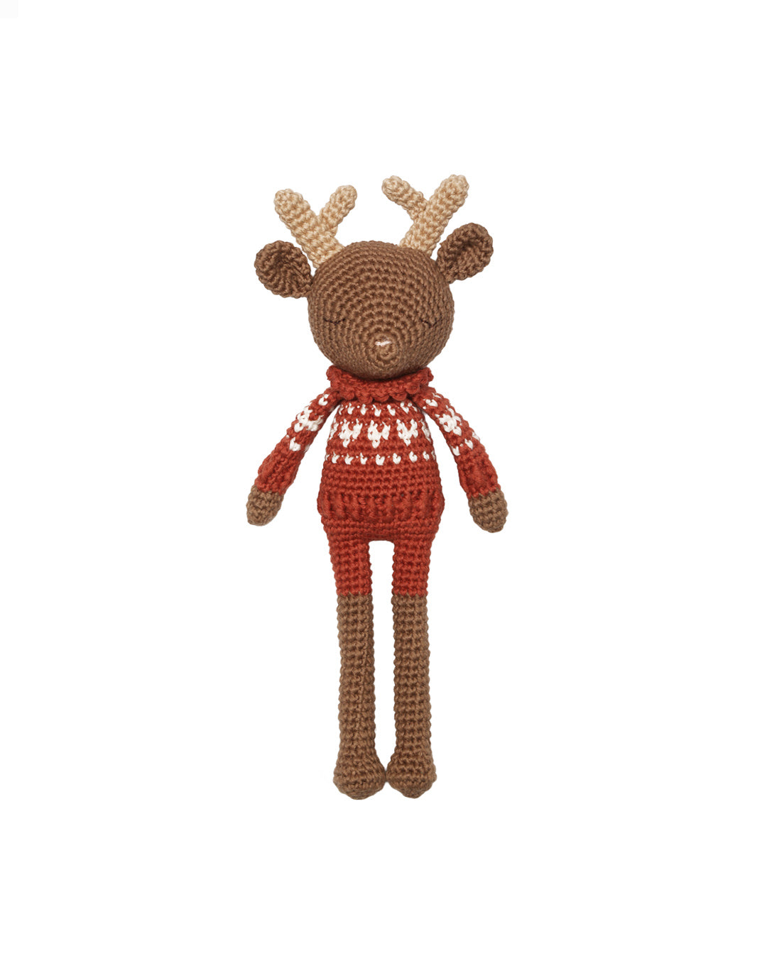 Patti Oslo Norge Robin Reindeer I hearts sweater brown Organic Soft Toys