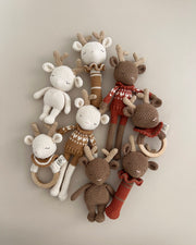 Patti Oslo Norge Robin Reinsdyr | Hjertegenser | caramel Organic Soft Toys