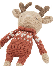 Patti Oslo Norge Robin Reindeer I hearts sweater sienna Organic Soft Toys