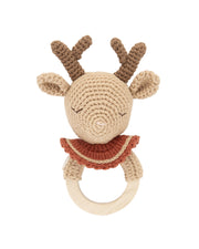 Patti Oslo Norge Robin Reinsdyr I Bitering | med bjelle Teething Rings & Rattles & Baby Gym Toys