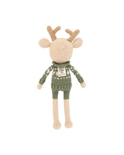 Patti Oslo Norge Robin Reinsdyr I Kosebamse I pine green Organic Soft Toys