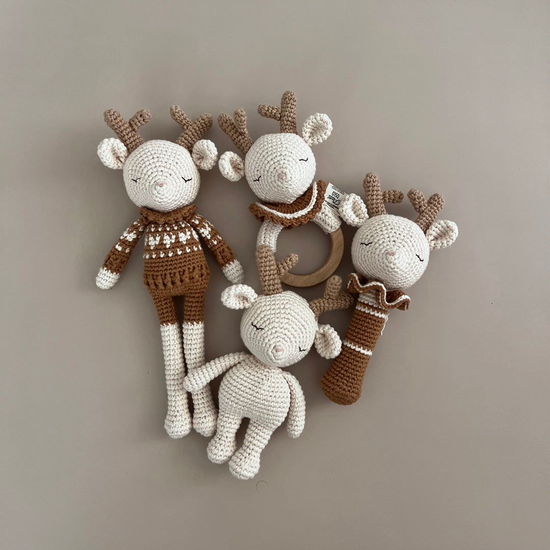 Patti Oslo Norge Robin Reinsdyr Bitering | caramel Teething Rings & Rattles & Baby Gym Toys