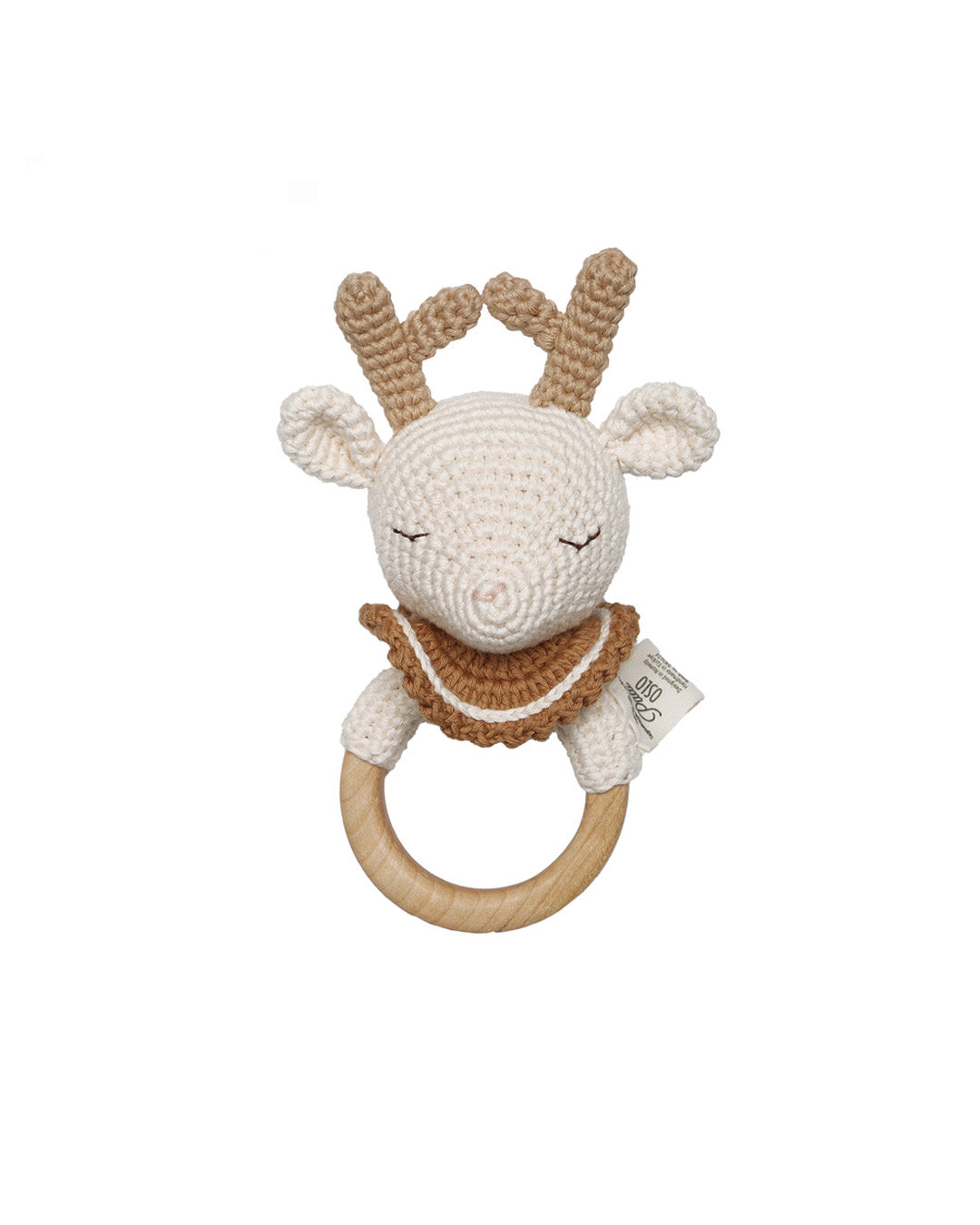 Patti Oslo Norge Robin Reinsdyr Bitering | caramel Teething Rings & Rattles & Baby Gym Toys