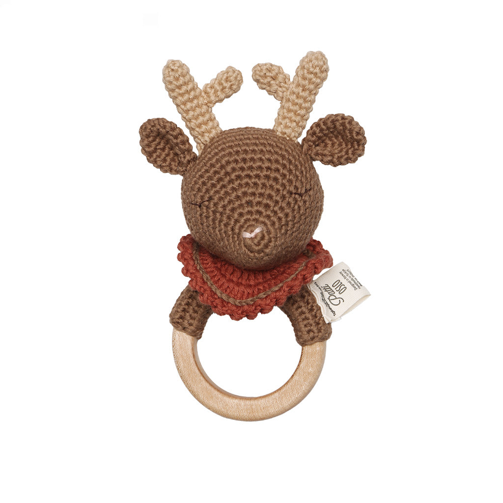 Patti Oslo Norge Robin Reinsdyr Bitering | cherry red Teething Rings & Rattles & Baby Gym Toys