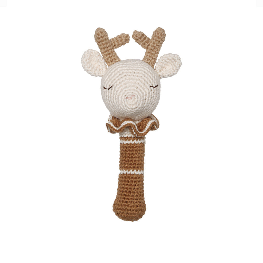 Patti Oslo Norge Robin Reinsdyr Rangle | caramel Teething Rings & Rattles & Baby Gym Toys