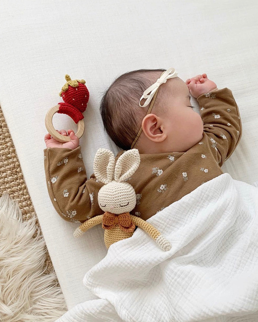 Patti Oslo Norge Jordbær Bitering Teething Rings & Rattles & Baby Gym Toys